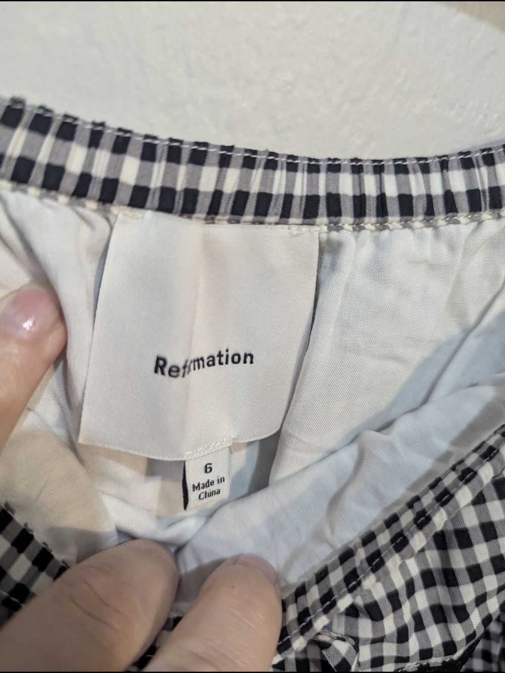 Reformation Valetta Two Piece In Remy Check - Size 6 - Picture 7 of 12